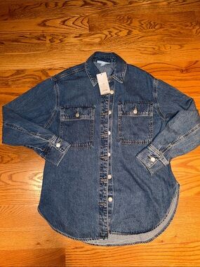 Parke x Target Women’s Denim Jacket in Medium Blue Wash